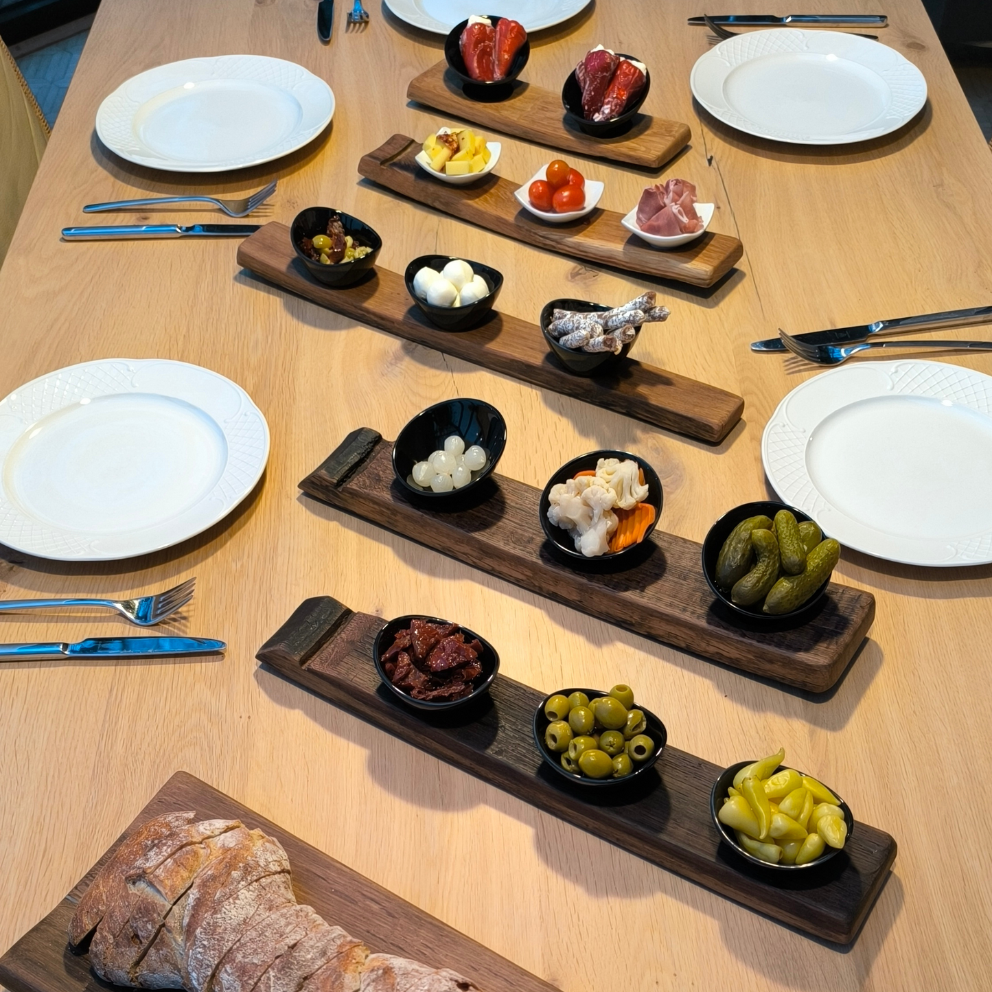 Snackboard aus gebrauchten Fassdauben - Snackboards