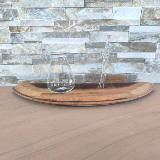 Wasserboard für Whisky mit Glas und Pipette - Fassdeckel