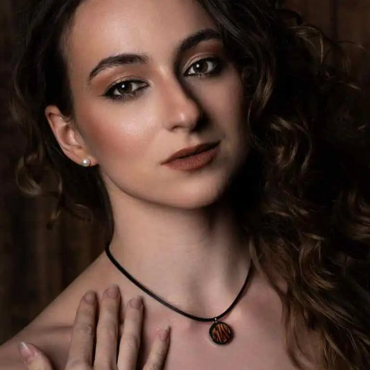 Casklusive Halskette ’18’’ - Handgefertigte Halskette aus Whisky- oder Weinfass - Anhänger