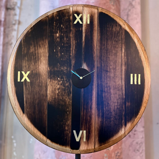 Whisky cask lid clock 
