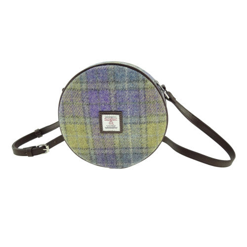 Harris Tweed „Bannock“ Round Bag – Das runde Statement-Piece in Lime Green Tartan