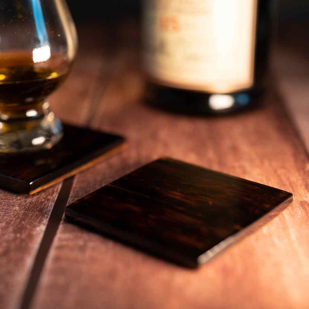 Set of 2's coasters from the wood of a whiskey barrel