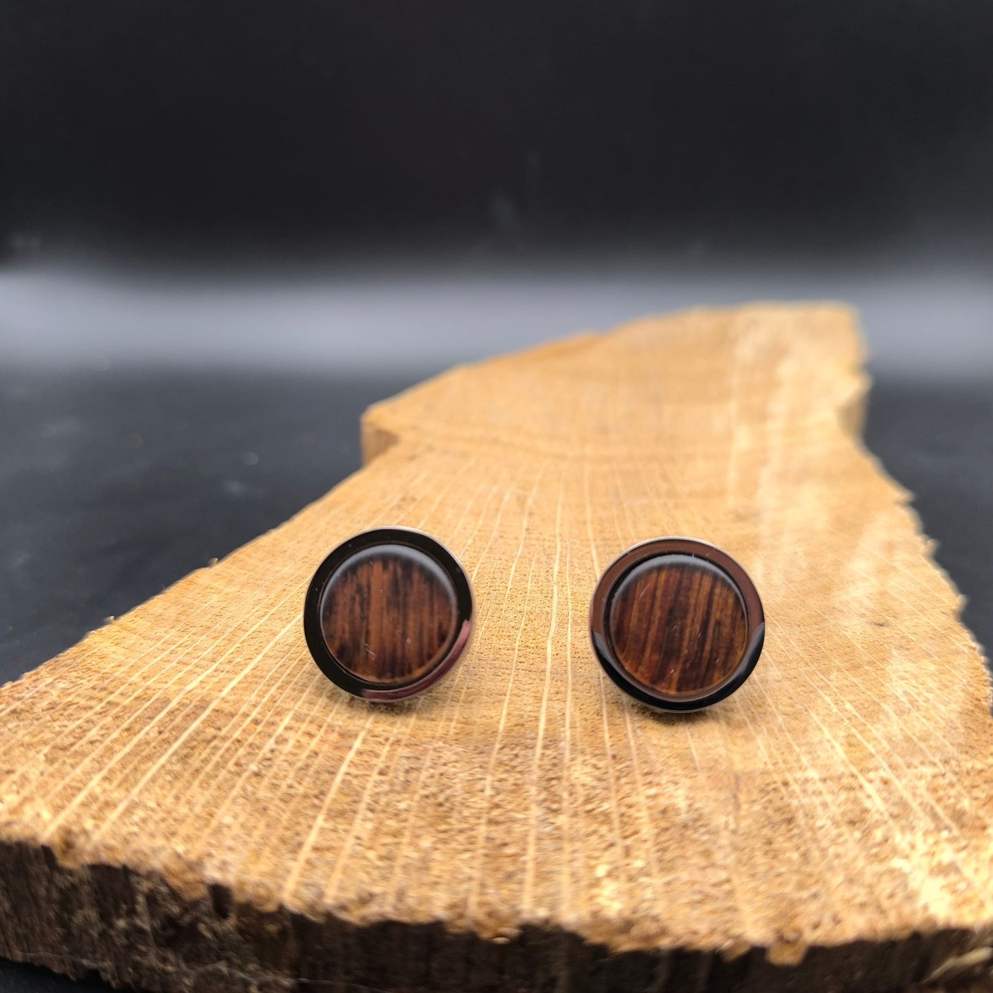 Casklusive Manschettenknöpfe - Exklusiver Schmuck aus Weinfässern - 03 Weinfass ’Ex-Willistein’ Matt - Fassung