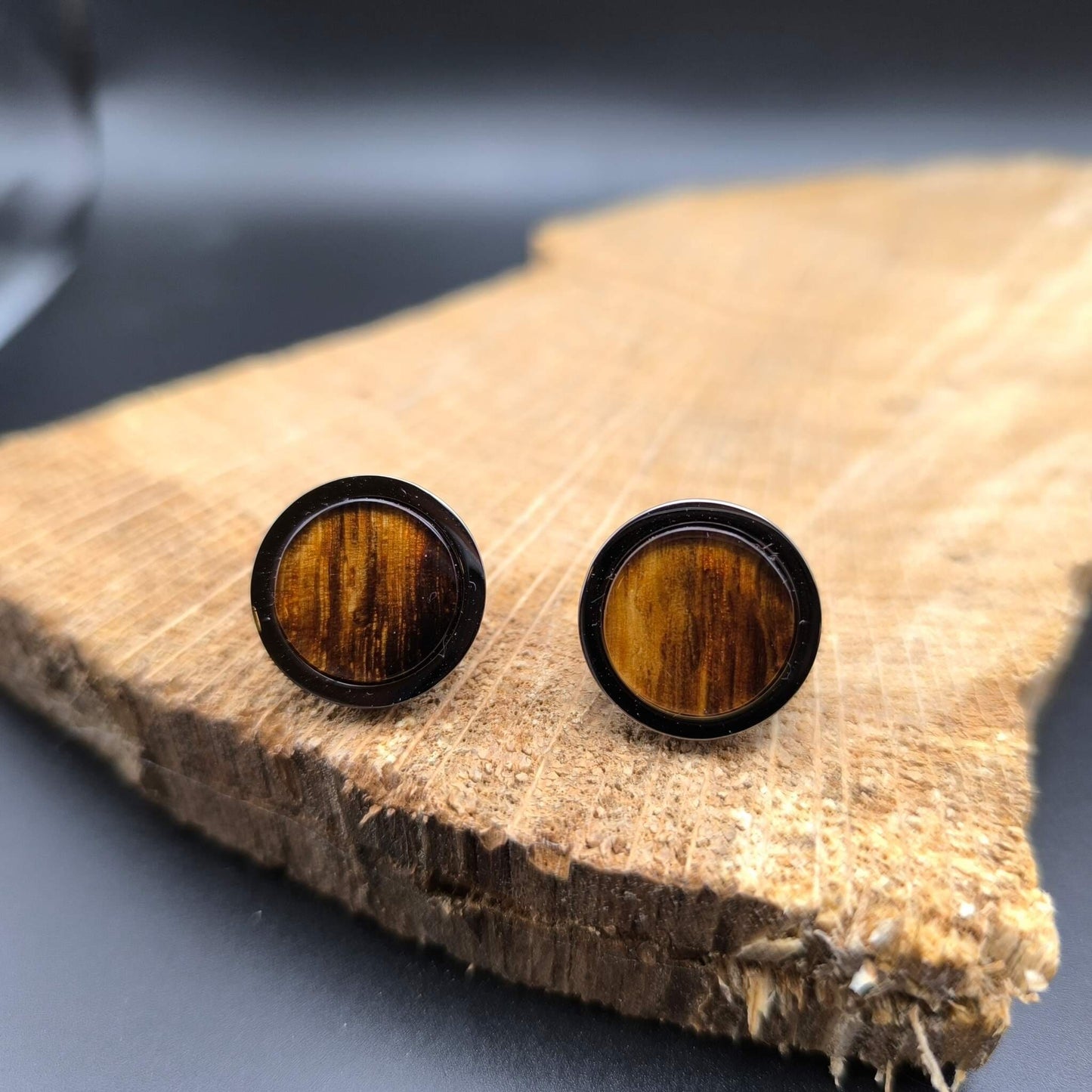 Casklusive Manschettenknöpfe - Exklusiver Schmuck aus Whiskyfässern - 05 Whiskyfass ’Ex-Dumbarton’ Glänzend - Fassung